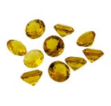 16.85 ctw.Natural Round Cut Citrine Quartz Parcel of Ten