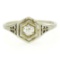 18k White Gold Old European Diamond Solitaire Ring