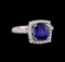14KT White Gold 3.03 ctw Sapphire and Diamond Ring