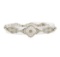 0.05 ctw Diamond Vintage Bracelet - 14KT White Gold