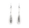 Diamond-Cut Teardrop Earrings - 14KT White Gold