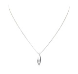 0.22 ctw Diamond Solitaire Pendant with Chain - 14KT White Gold