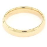 Classic 14k Yellow Gold ArtCarved 4.2mm Comfort Plain Polished Wedding Band Ring