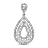 14k Gold 0.6CTW Diamond Pendant, (SI3/H)