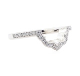 0.25 ctw Diamond Shaped Band - 14KT White Gold