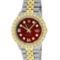 Rolex Mens 2 Tone Red VS 4 ctw Beadset Diamond Datejust Wristwatch with Rolex Bo