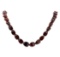 Cherry Colored Baltic Amber Necklace - 14KT Yellow Gold Clasp