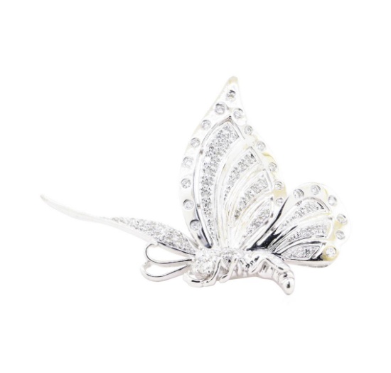 1.07 ctw Diamond Pin - 18KT White Gold