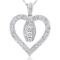 14k White Gold 0.52CTW Diamond Pendant, (I1-I2/H-I)