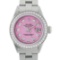 Rolex Ladies Stainless Steel Pink Diamond 26MM Datejust Wristwatch