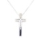 0.20 ctw Diamond Cross Pendant with Chain - 14KT & 18KT White Gold