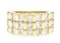 14kt Yellow Gold 2.52 ctw Wide 3 Row Large Round Diamond Band Ring