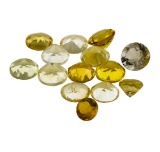 5.73 ctw.Natural Round Cut Citrine Quartz Parcel of Fourteen