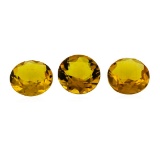 13.93 ctw.Natural Round Cut Citrine Quartz Parcel of Three