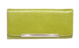 Pelle Borsa Green Pebbled Leather Long Wallet