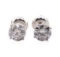 2.04 ctw Diamond Stud Earrings - 14KT White Gold