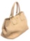 Prada Cream Pebbled Leather Tote Shoulder Bag