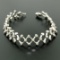 14kt White Gold 0.90 ctw Diamond Open Trellis Bracelet