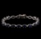 14KT White Gold 16.95 ctw Sapphire and Diamond Bracelet