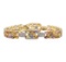 24.98 ctw Sapphire and Diamond Bracelet - 14KT Yellow Gold