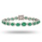 7.50 ctw Emerald and 2.42 ctw Diamond 18K White Gold Bracelet