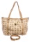 MCM Cream Coated Canvas Visetos Medium Tote Bag