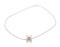 Hermes White Silver-Tone Pop H Pendant Necklace