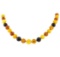 Twenty Inch Multi-Color Rounded Baltic Amber Bead Necklace