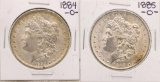 Lot of 1884-O & 1885-O $1 Morgan Silver Dollar Coins