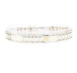 Fancy Link Men's Bracelet - 14KT Yellow and White Gold