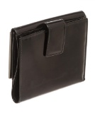 Gucci Vintage Black Shiny Leather Compact Wallet