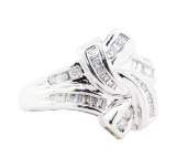 0.65 ctw Diamond Fluid Motion Split Shank Channel Set Ring - 10KT White Gold