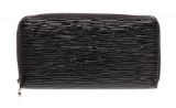 Louis Vuitton Black Epi Electric Leather Zippy Organizer Wallet