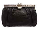 MCM Black Swarovski Leather Small Clutch