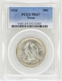 1934 Texas Commemorative Half Dollar Coin PCGS MS67