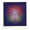 Blue Composition by Vasarely (1908-1997)