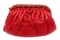 Chanel Vintage Red Leather Convertible Clutch Bag