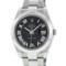 Rolex Mens SS 41MM Slate Roman Diamond Datejust 2 Oyster Band Wristwatch With Bo