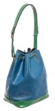 Louis Vuitton Blue Green Epi Leather Noe PM Drawstring Shoulder Bag