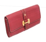 Louis Vuitton Red Suhali Leather Le Favori Wallet