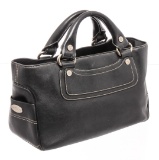 Celine Black Leather Boogie Tote Bag