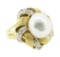 0.88 ctw Diamond Ring - 18KT Yellow And White Gold