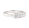 0.50 ctw Diamond Five-Stone Ring - 14KT White Gold