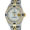 Rolex Ladies 2 Tone MOP Diamond & Sapphire Datejust Wristwatch