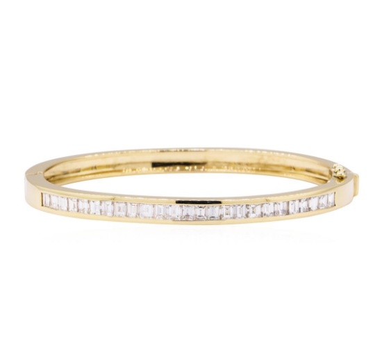 2.30 ctw Diamond Bangle Bracelet - 14KT Yellow Gold
