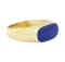 Oval Blue Lapis Ring - 18KT Yellow Gold