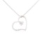 0.60 ctw Diamond Heart Pendant with Chain - 18KT White Gold