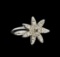 14KT White Gold .42 ctw Diamond Starfish Ring