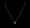 0.33 ctw Pearl and Diamond Pendant - 14KT White Gold