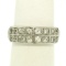 Platinum .65 ctw European & Single Cut Diamond Double Band Ring